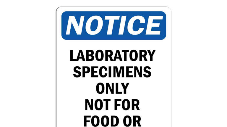 Laboratory Specimens Only Sign