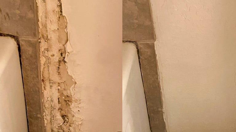 Drywall repair from water leak