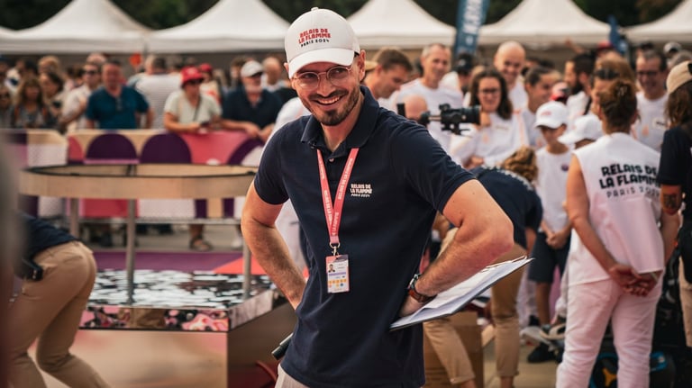 Victor Carrer, freelance événementiel sportif, régisseur, chef de projet et animateur micro. 