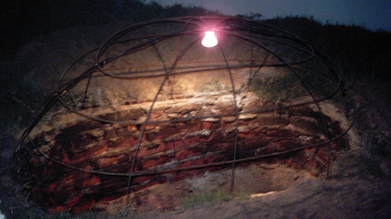 Installation Another installation: Reconstruction of Two Versions of Holes—Goethe Institute in Ale