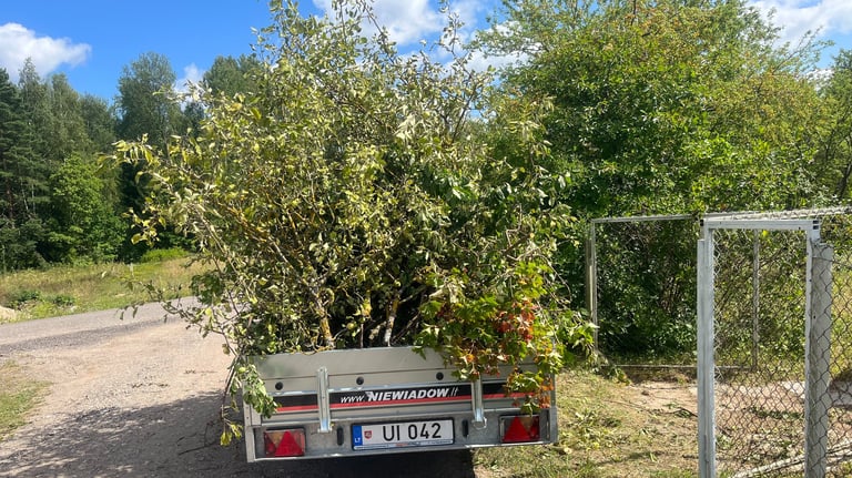 Vežamos žaliosios atliekos