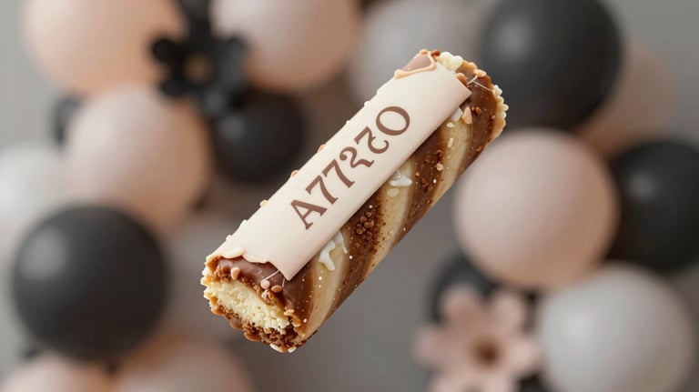 A beautifully styled Candy Bar with a floral and balloon backdrop. Modern, elegant, using #A7727D and charcoal accents.