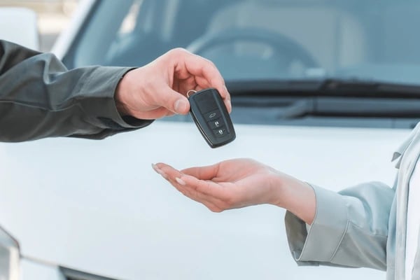 car delivery with key