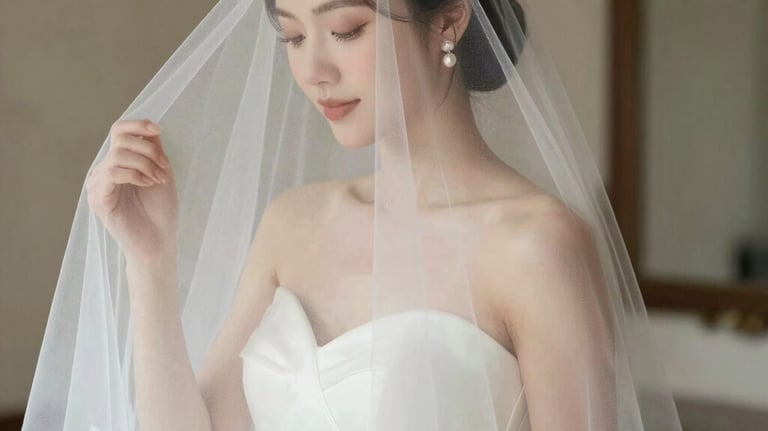 A curved facade covered in white latticework