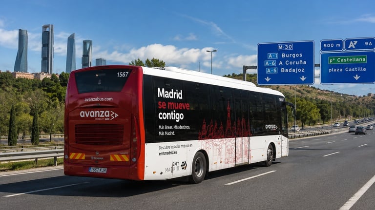 Publicidad Autobuses Interurbanos Madrid M-30