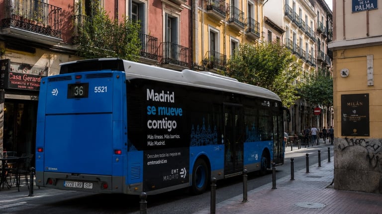 Publicidad Autobuses Madrid castizo Calle de La Palma