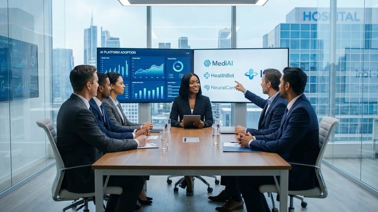 Healthcare professionals participating in AI training focused on ethical AI use, workflow efficiency