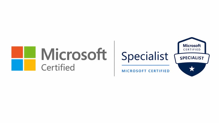 Official Microsoft Certified professional accreditation badge.