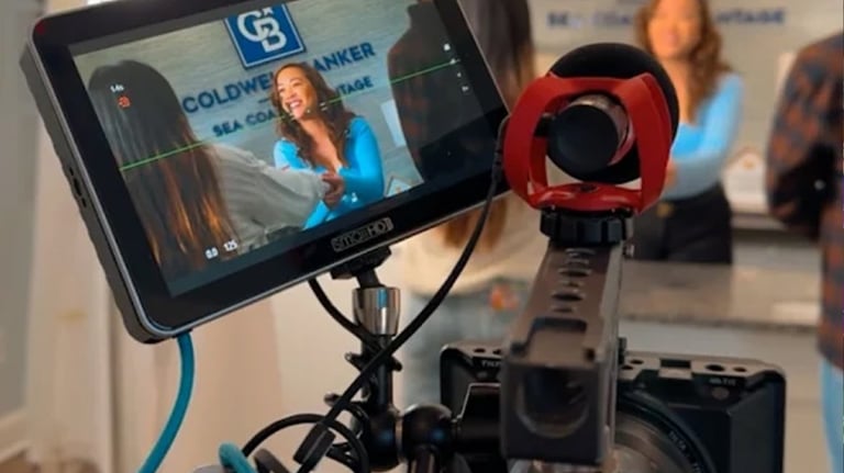 Cinematic RED DRAGON camera setup for professional business filming in North Carolina.