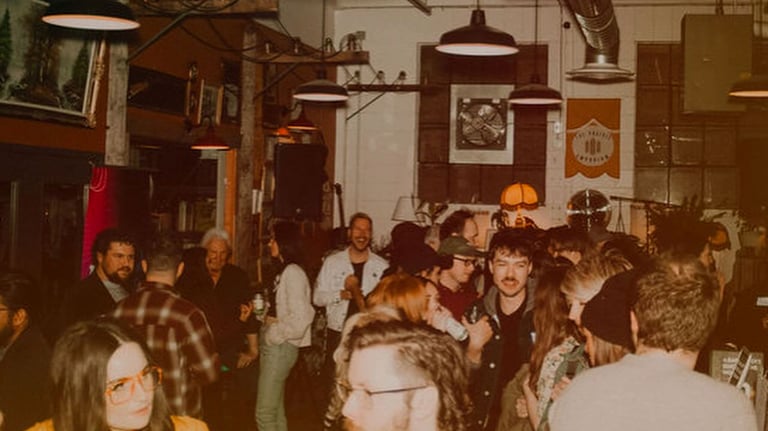 People attending an event at The Prairie Emporium event space in Calgary