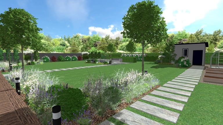 sodoidile.lt sklypo apželdinimo vizualizacija