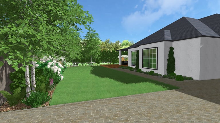 sodoidile.lt sklypo apželdinimo vizualizacija