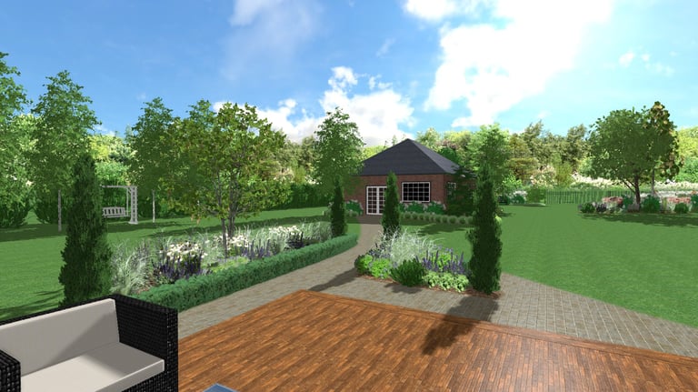 sodoidile.lt sklypo apželdinimo vizualizacija