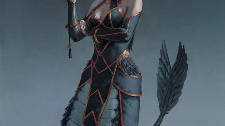 Snake Woman DnD Character Commission by Stickerb