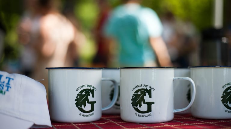 Group of Greenbelt Land Trust mugs