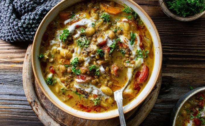 Linsen Kokos Curry | Mittagessen Meal Prep Rezept