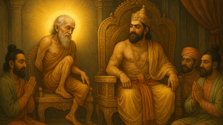 Sage Astavakra in the King's Court