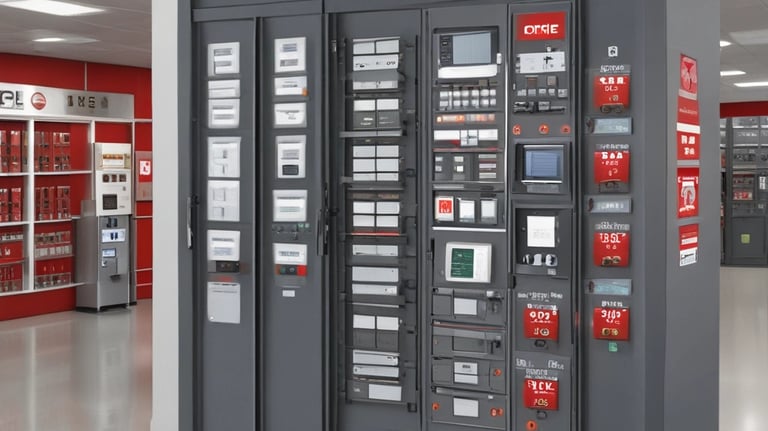 An engineer inspecting electrical systems.