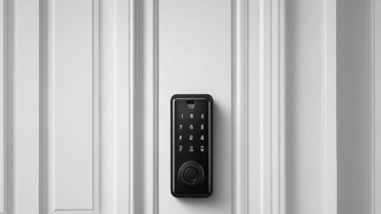 An elegant bathroom with tile flooring and stylish fixtures.