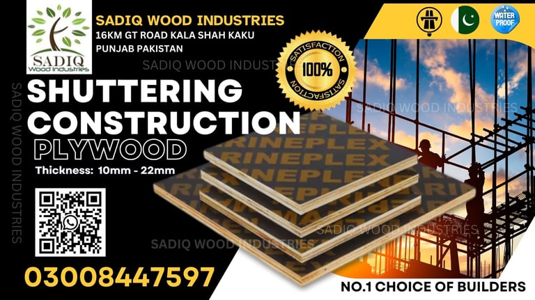 Construction Shuttering Plywood made in pakistan