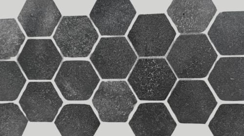 HEXAGON HONED BASALT Tiles