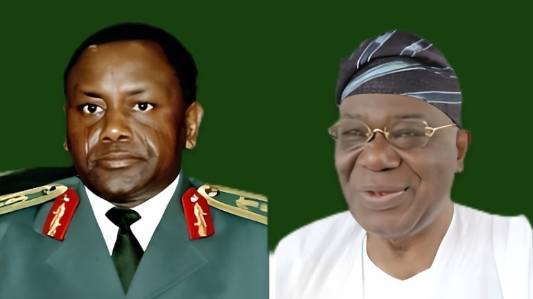 General Sani Abacha and Ernest Shonaken