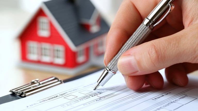 Loan document signing. 