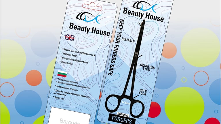 Forceps Tag Card – Secure Lock Stainless Steel Forcep Packaging