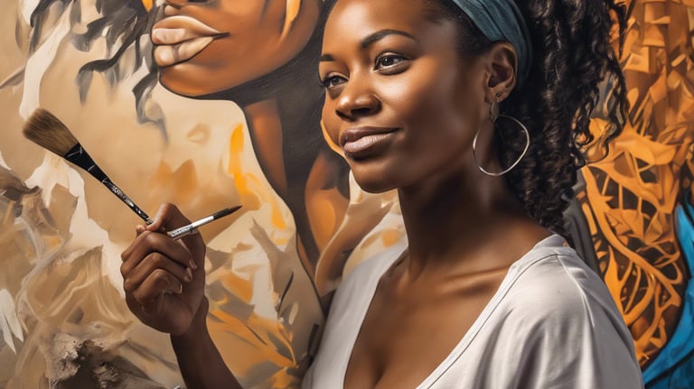 painting a mural on a building