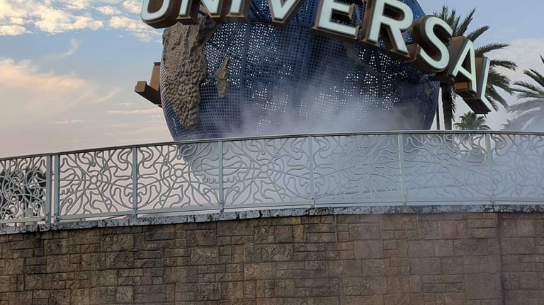 Universal globe sign at Universal Orlando Resort in Florida