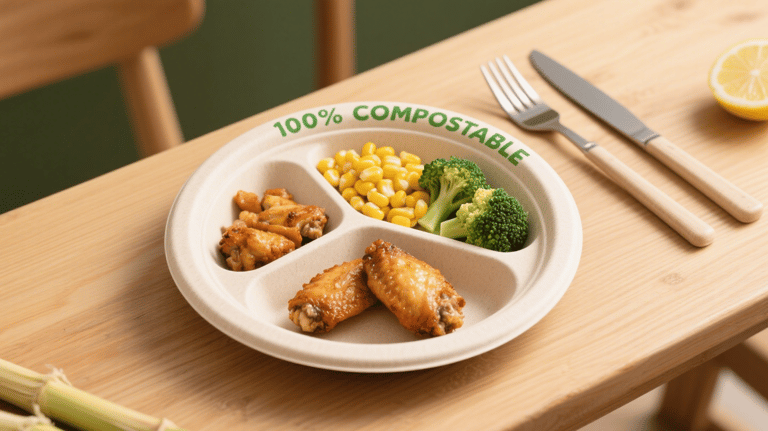 100% compostable plate