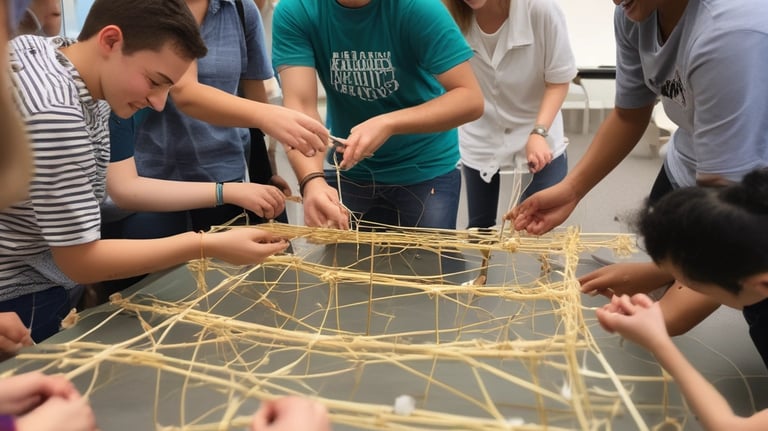 A lively training workshop with participants actively collaborating