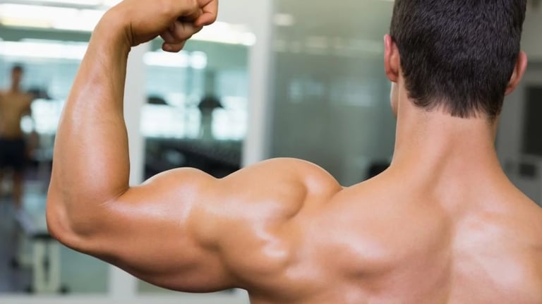 a man with a muscular body and a muscular body