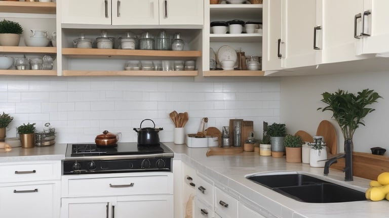 A clean and organized living room.