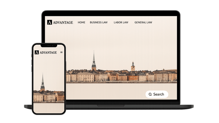 Responsive law firm website design for attorneys