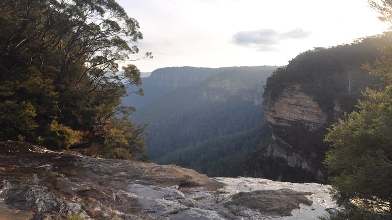 Wentworth waterfalls, near Katoomba, Blue Mountains, Australia