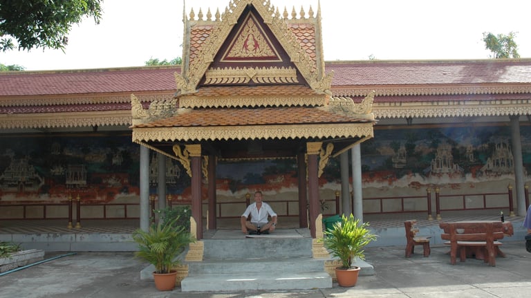 Nick Billington at the Royal Palace of Cambodia, Phnom Penh, Cambodia