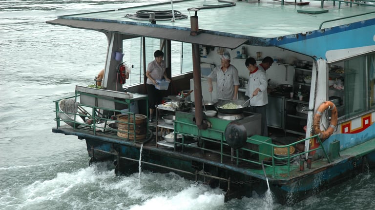 Nick and Tracey Billington on the river Li cruise, Guilin, China