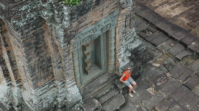 Tracey Billington at Temples of Angkor, Siem Reap, Cambodia