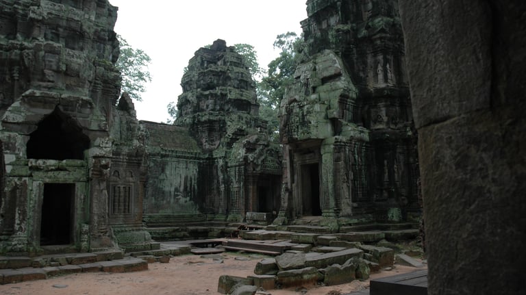 Nick Billington at Ta Prohm, the Tomb Raider Temple, Angkor Wat, Siem Reap, Cambodia