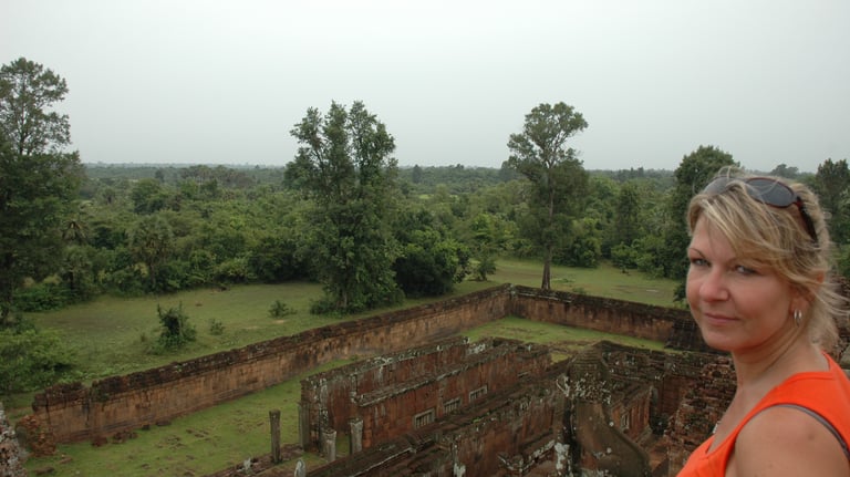 Tracey Billington at the Temples of Angkor, Siem Reap, Cambodia