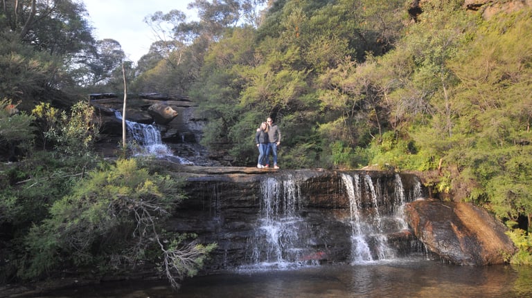 Wentworth waterfalls, near Katoomba, Blue Mountains, Australia