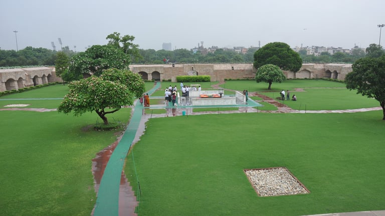 Gandhi memorial, Raj Ghat, New Delhi, India