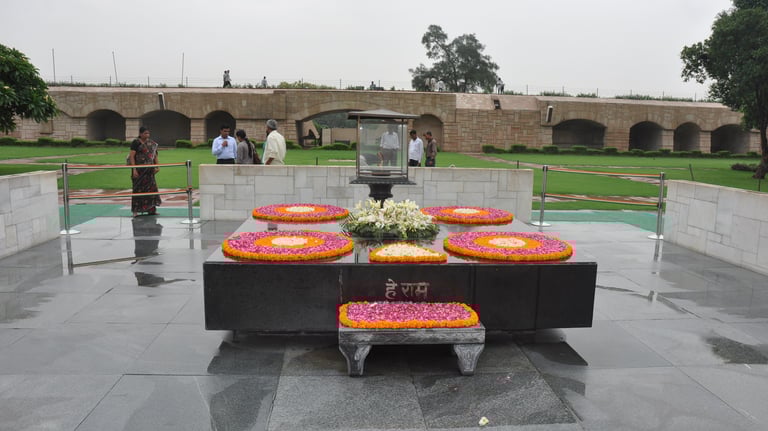 Gandhi memorial, Raj Ghat, New Delhi, India