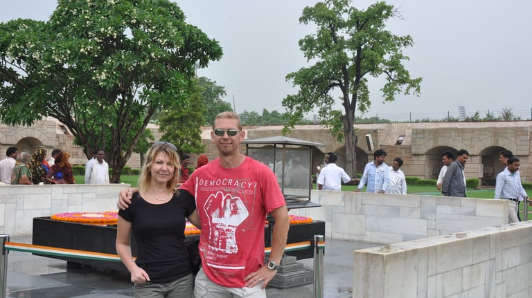 Gandhi memorial, Raj Ghat, New Delhi, India