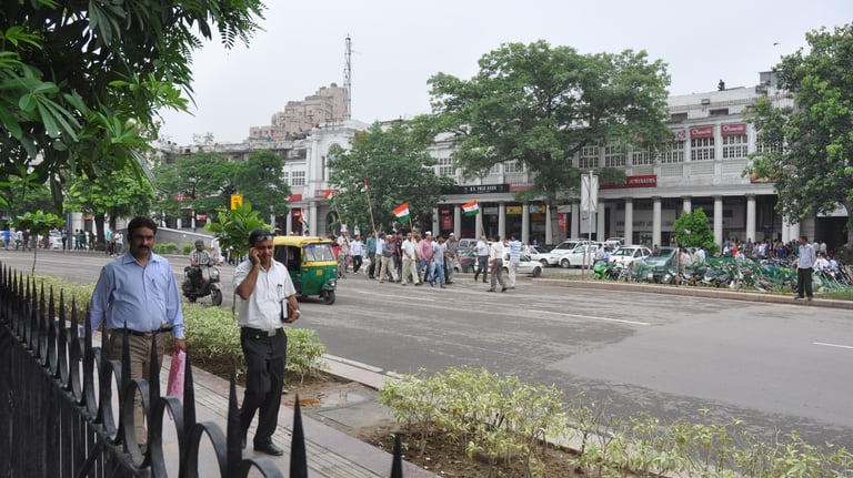 conaught place, new delhi, india