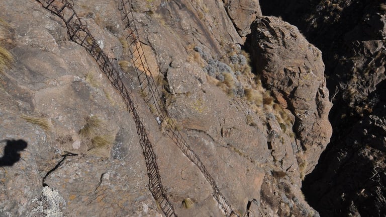 chain ladder route, Drakensberg escarpment, South Africa