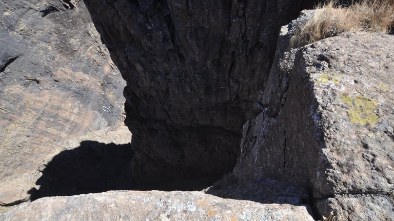 The chain ladder ascent, Sentinel Peak, Drakensberg mountains, South Africa.