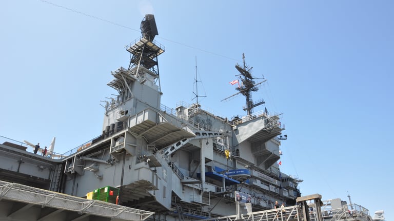 The USS Midway, a retired aircraft carrier, San Diego, California