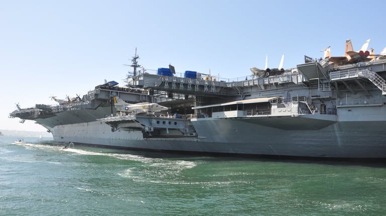 The USS Midway, a retired aircraft carrier, San Diego, California
